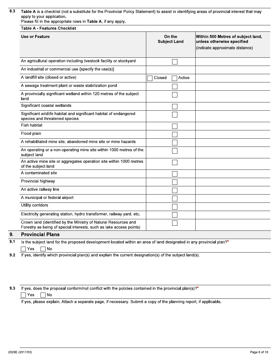 Form 2029E Application for Consent - Ontario, Canada, Page 6