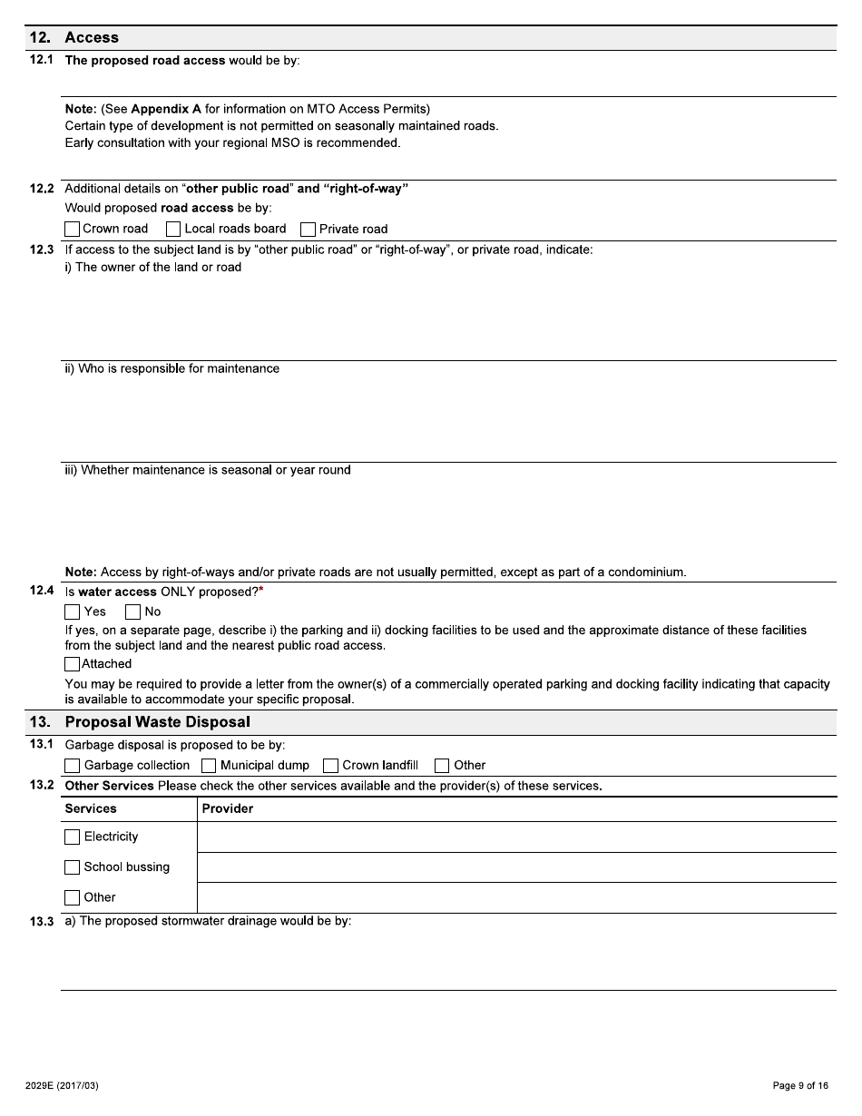 Form 2029E Application for Consent - Ontario, Canada, Page 9