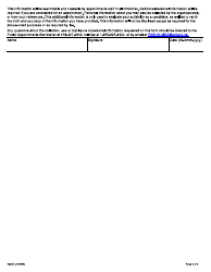 Form 0026E Application for Appointment to Agencies, Boards and Commissions - Ontario, Canada, Page 3