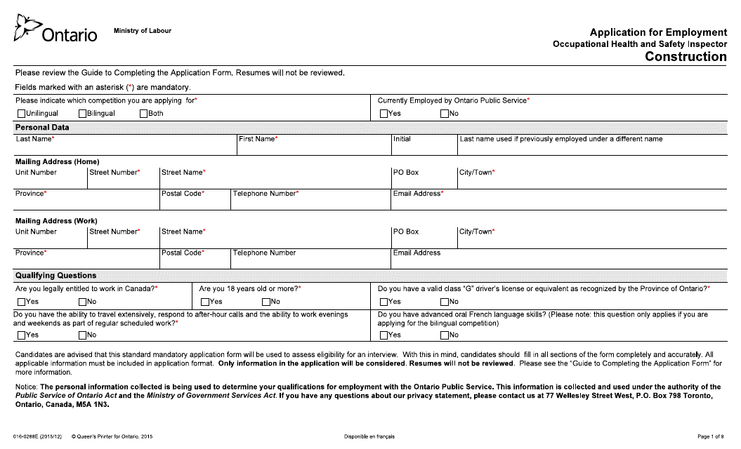 Canadian Tire Job Application Form Pdf Fill Online Printable Fillable 
