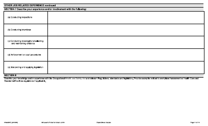 Form 016-0287E Application for Employment - Industrial - Ontario, Canada, Page 11