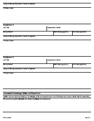 Form 2018E Application for Employment Occupational Health and Safety Inspector - Mining - Ontario, Canada, Page 5
