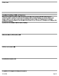 Form 1977E Application for Employment Occupational Health and Safety Inspector - Construction - Ontario, Canada, Page 5