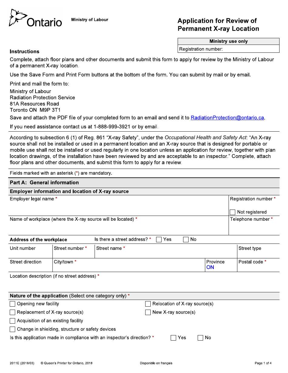 Form 2011E Fill Out, Sign Online and Download Fillable PDF, Ontario Canada Templateroller