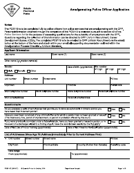 Form PCS119E Amalgamating Police Officer Application - Ontario, Canada