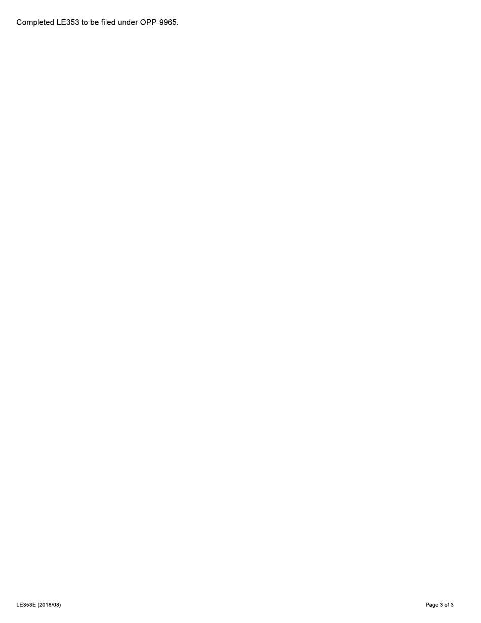 Form LE353E Anti-rackets Branch (Arb) Request for Service - Ontario, Canada, Page 3