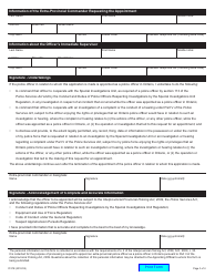 Form 0137E Application for Part II (Standard Procedure) Appointment - Ontario, Canada, Page 3