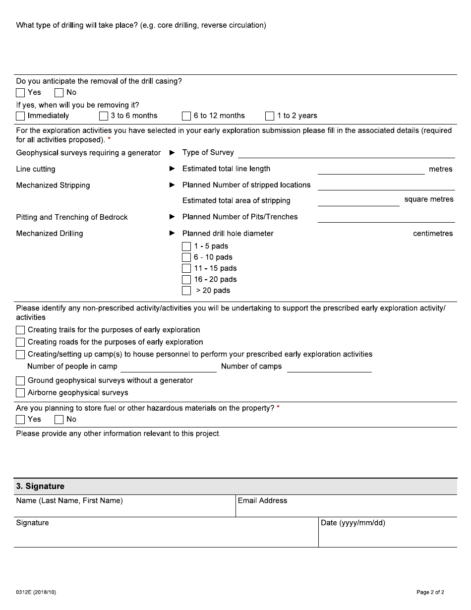 Form 0312E Activity Details Report - Ontario, Canada, Page 2