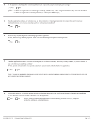 Form 58-1603E Applicant Profile and Reference Form - Ontario, Canada, Page 2