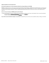 Form 89-1859 E Application for Direct Deposit for Ontario Ebsms - Ontario, Canada, Page 2