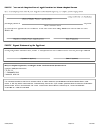 Form 3090E Adopted Person&#039;s and Descendant of Adopted Person&#039;s Application to Request a Severe Medical Search - Ontario, Canada, Page 5
