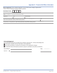 Form 58-1691E Application for Program Approval - Flight Training - Ontario, Canada, Page 10