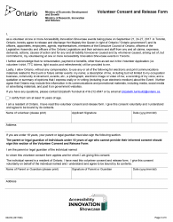 Form 0041E Accessibility Innovation Showcase - Volunteer Application - Ontario, Canada, Page 3