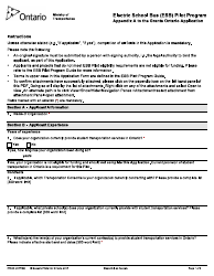 Form 5104E Appendix A &quot;Grants Ontario Application&quot; - Ontario, Canada
