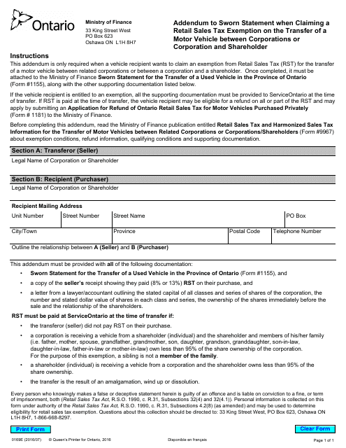Form 0169E Printable Pdf