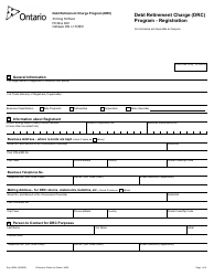 Form 1822 &quot;Registration Form - Debt Retirement Charge&quot; - Ontario, Canada