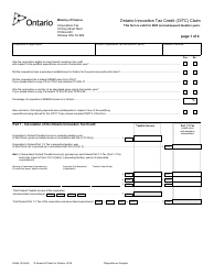Form 0329E Ontario Innovation Tax Credit (Oitc) Claim - Ontario, Canada, Page 2