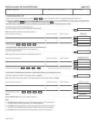 Form 0329E Ontario Innovation Tax Credit (Oitc) Claim - Ontario, Canada, Page 3