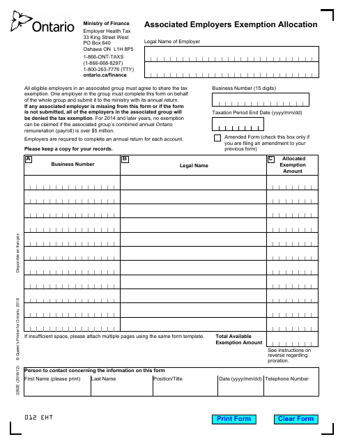 Form 2262E  Printable Pdf