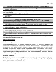 Child Care Centre - Floor, Site &amp; Playground Plan Checklist - Ontario, Canada, Page 2