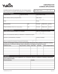 Form YG5090 Chiropractor Licence Application - Yukon, Canada, Page 3
