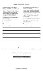 Form YG3626 Nomination Paper - Yukon, Canada (English/French), Page 2