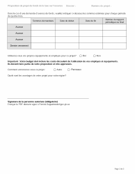 Forme YG6008 Proposition De Projet Du Fonds De La Taxe Sur L&#039;essence - Yukon, Canada (French), Page 2