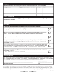 Form YG6644 Licensed Practical Nurse (Lpn) Full Licence Application - Yukon, Canada, Page 3