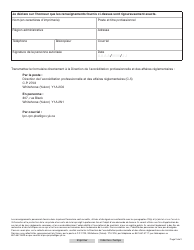 Forme YG6656 Verification De L&#039;inscription Dans Une Autre Region Administrative Canadienne (Infirmier Auxiliaire Autorise) - Yukon, Canada (French), Page 2