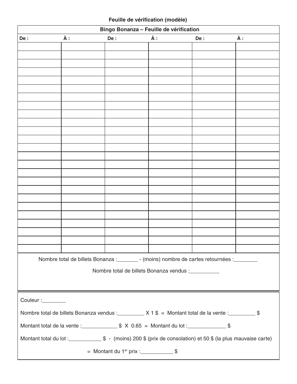 Forme YG5714 Modeles De Feuille De Verification - Yukon, Canada (French), Page 3