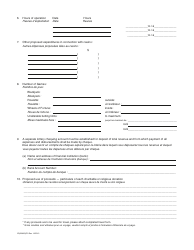 Form YG5092 Application for Casino Games Licence - Yukon, Canada (English/French), Page 2