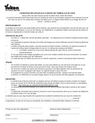 Document preview: Forme YG5730 Conditions Relatives Aux Licences De Tombola D'un Jour - Yukon, Canada (French)