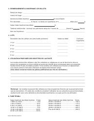 Forme YG5101 Application for Raffle Licence - Yukon, Canada (French), Page 2