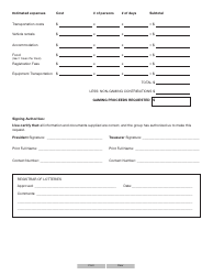 Form YG5103 Request for Travel - Itinerary Form - Yukon, Canada, Page 2