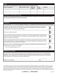 Forme YG6668 Physiotherapist Licence Renewal Application - Yukon, Canada (French), Page 3