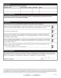 Form YG6688 Physiotherapist Reinstatement Application - Yukon, Canada, Page 4