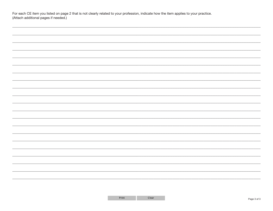 Form YG6519 Annual Continuing Education (Ce) - Yukon, Canada, Page 3
