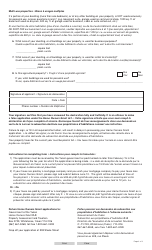 Form YG3101 Application for Yukon Home Owners Grant - Yukon, Canada (English/French), Page 2