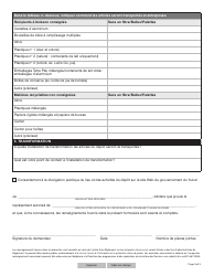 Forme YG4163 Application to Operate a Beverage Container Depot - Yukon, Canada (French), Page 3