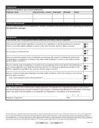 Form YG6667 Registered Psychiatric Nurse (Rpn) Licence Renewal Application - Yukon, Canada, Page 3