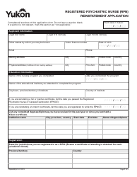 Form YG6684 Registered Psychiatric Nurse (Rpn) Reinstatement Application - Yukon, Canada, Page 3