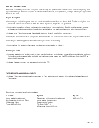 Form YG5473 Enterprise Trade Fund Application for Film and Sound Industries - Yukon, Canada, Page 2