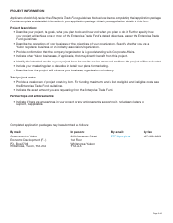 Form YG5470 Enterprise Trade Fund Application for Businesses - Yukon, Canada, Page 2