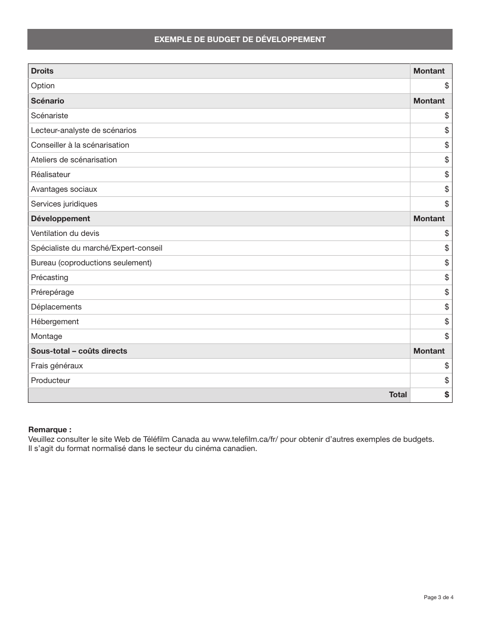 Forme YG5350 Yukon Filmmakers Fund Application - Yukon, Canada (French), Page 3