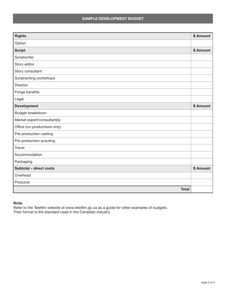 Form YG5350 Yukon Filmmakers Fund Application - Yukon, Canada, Page 3