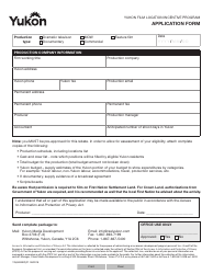 Document preview: Form YG6633 Yukon Film Location Incentive Program Application Form - Yukon, Canada