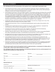 Form YG5319 Yukon Film Production Fund Application - Yukon, Canada, Page 6