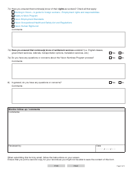 Form YG6020 Employer Participant Monitoring Form - Yukon, Canada, Page 3