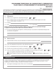 Forme YG6019 Programme Territorial De Candidature a L&#039;immigration Formulaire De Demande - Yukon, Canada (French), Page 12
