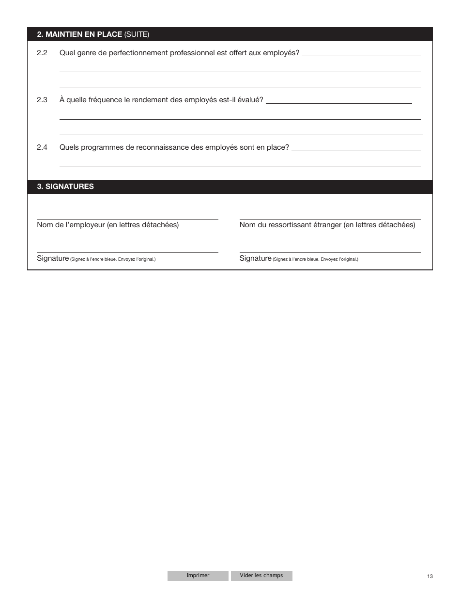 Forme YG6019 Programme Territorial De Candidature a Limmigration Formulaire De Demande - Yukon, Canada (French), Page 13